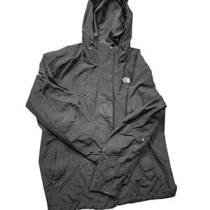 North Face HyVent Waterproof Hooded Rain Jacket Womens XL Hiking Camping Light